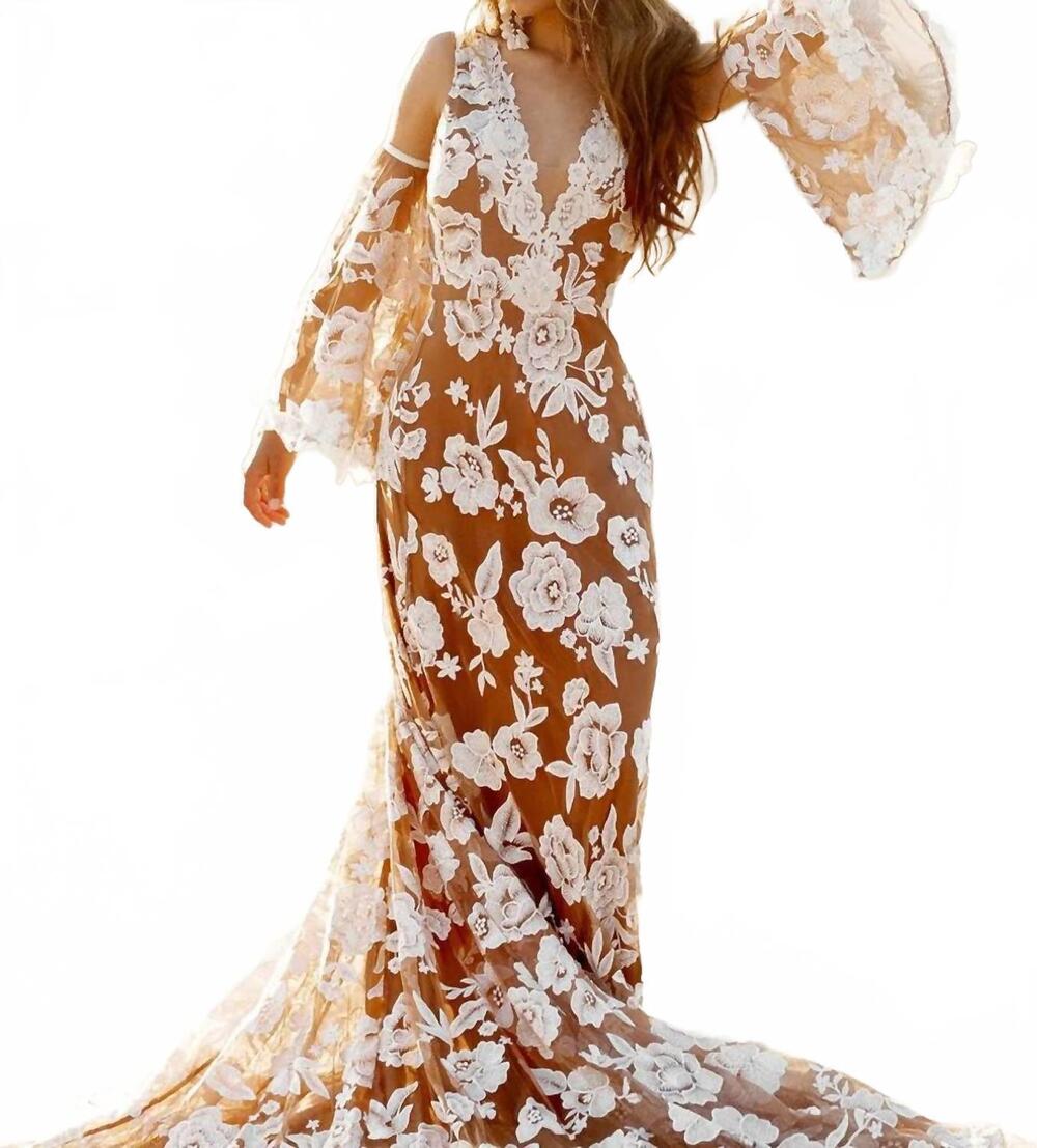 NEW JOYFOLIE salome bridal gown in white